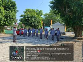 Pamong Kalurahan Ponjong Laksanakan Apel Peringatan HUT ke-14 UUK DIY